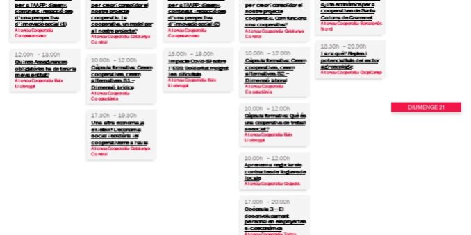 Agenda XAC 15 – 21 febrer 2021