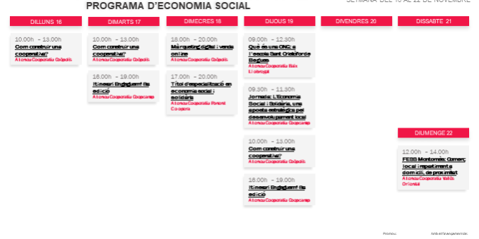 Agenda XAC 16 – 22 novembre