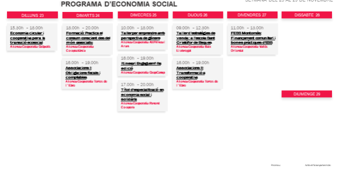 Agenda XAC 23 – 29 novembre