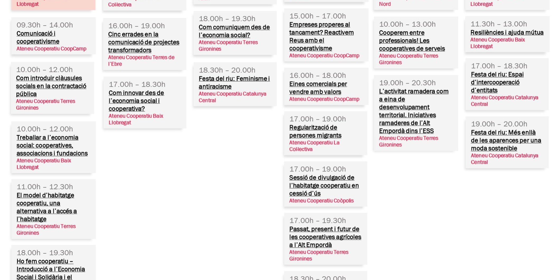 Agenda XAC 24 – 30 maig 2021