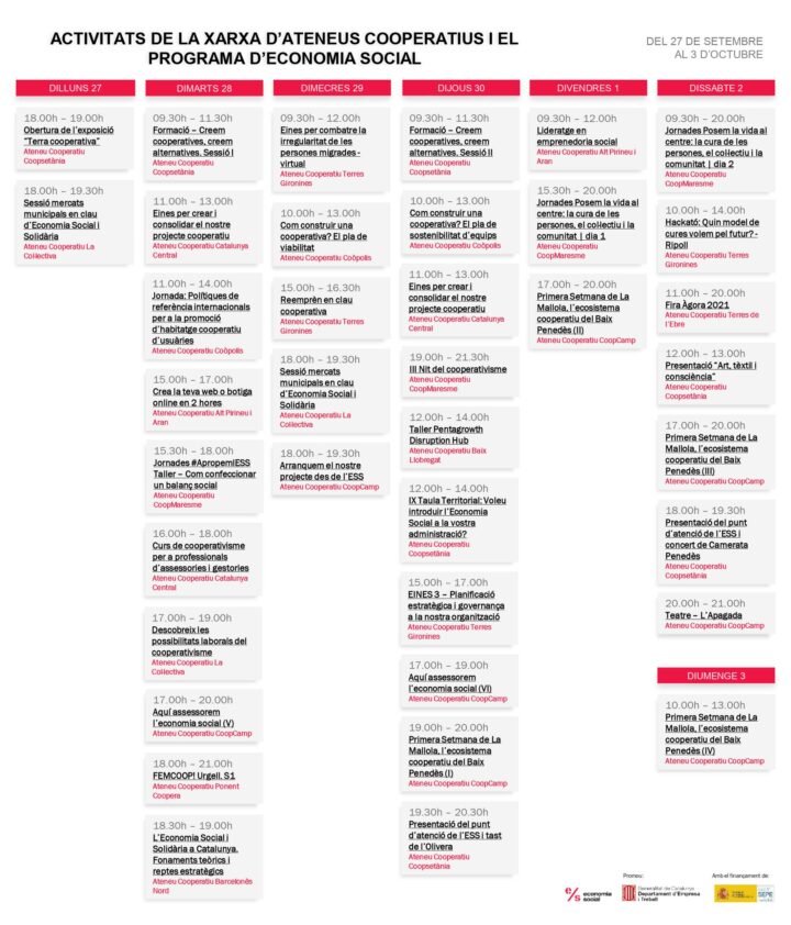Agenda XAC 27 set – 3 oct 2021
