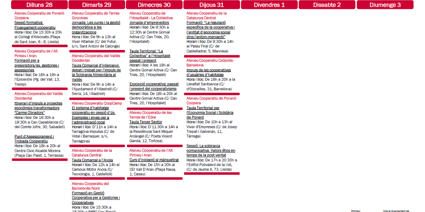 Agenda XAC 28 – 3 novembre 2019
