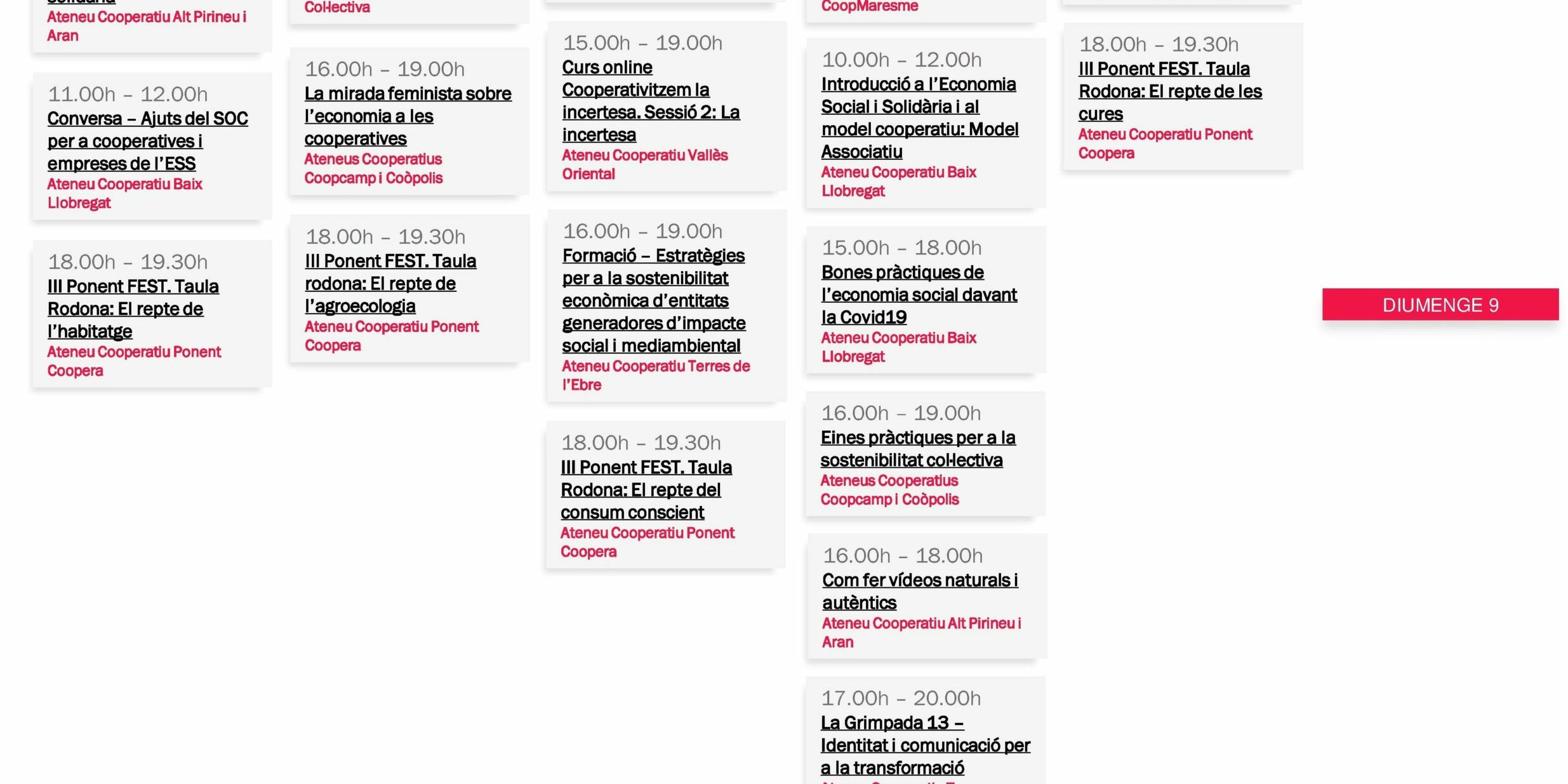 Agenda XAC 3 – 9 maig 2021