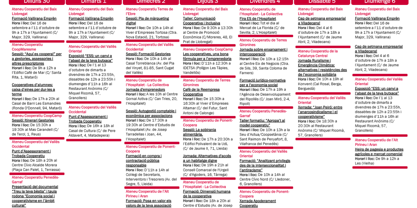 Agenda XAC 30 – 6 octubre 2019