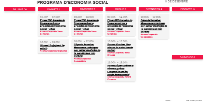 Agenda XAC 30 nov – 6 desembre