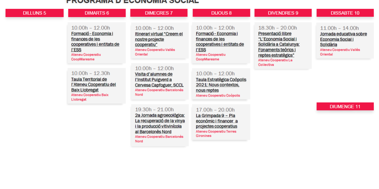 Agenda XAC 5 – 11 abril 2021