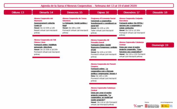 Agenda XAC_13 – 19 d’abril