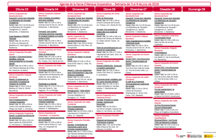 Agenda_XAC_03-09 juny 2019