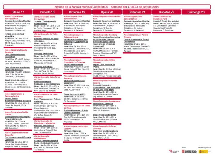 Agenda_XAC_17-23 juny 2019