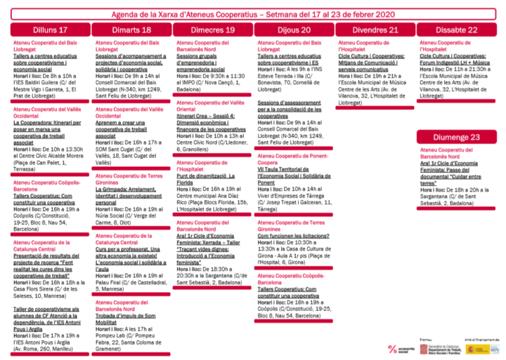 Agenda_XAC_17 al 23 de febrer 2020